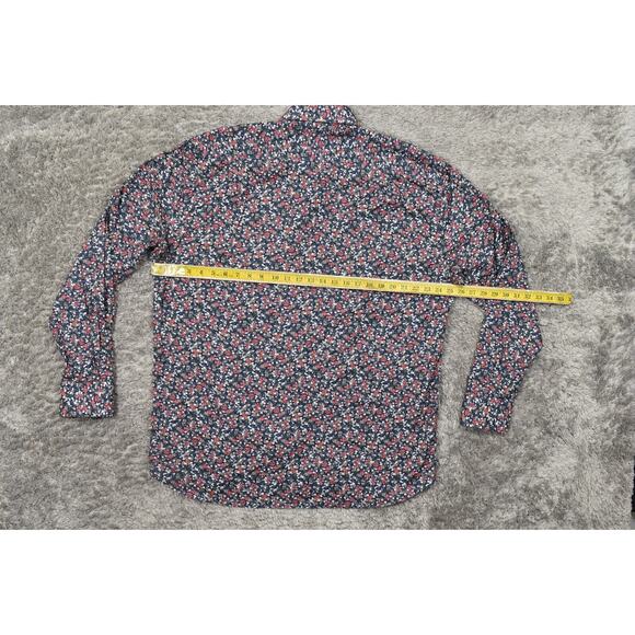 Dan Roma 2XL Cotton Shirt Multicolor Long Sleeve Made in Italy Floral - Picture 4 of 7